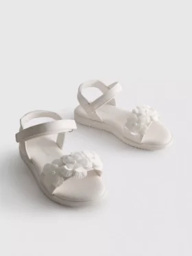 Tulle flower occasion sandals