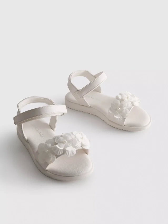 Tulle flower occasion sandals