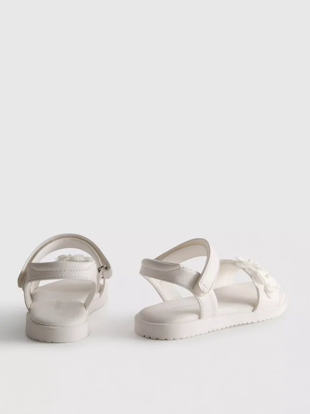 Tulle flower occasion sandals