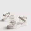 Tulle flower occasion sandals