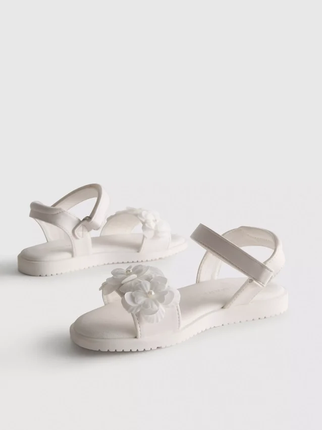 Tulle flower occasion sandals