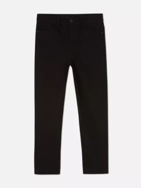 Twill straight leg pants