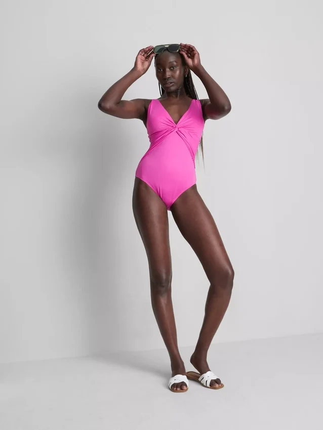 Twist control swimsuit
