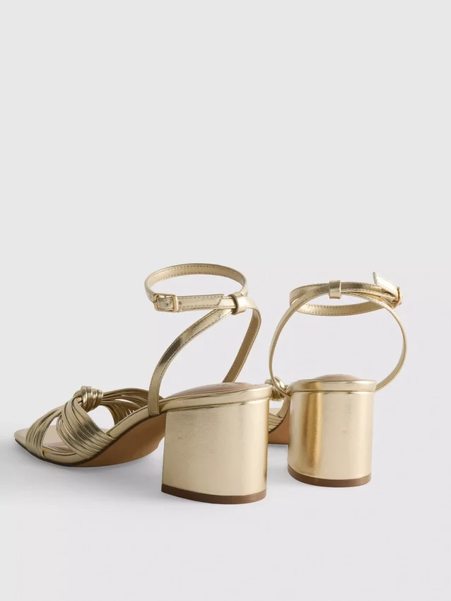 Twist detail heeled sandals
