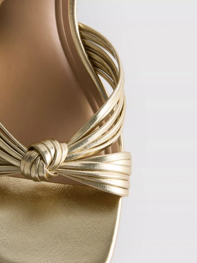 Twist detail heeled sandals