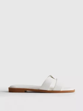 Twisted-strap mule sandals