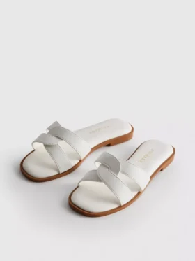 Twisted-strap mule sandals