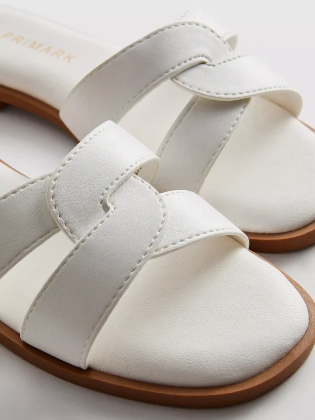 Twisted-strap mule sandals