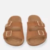 Two strap buckle sandals