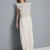 Ultimate cotton denim barrel-leg jeans