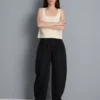 Ultimate cotton denim barrel-leg jeans