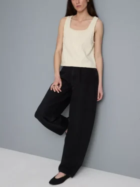 Ultimate cotton denim barrel-leg jeans