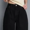 Ultimate cotton denim barrel-leg jeans