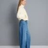 Ultimate cotton denim barrel-leg jeans