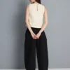 Ultimate cotton denim barrel-leg jeans