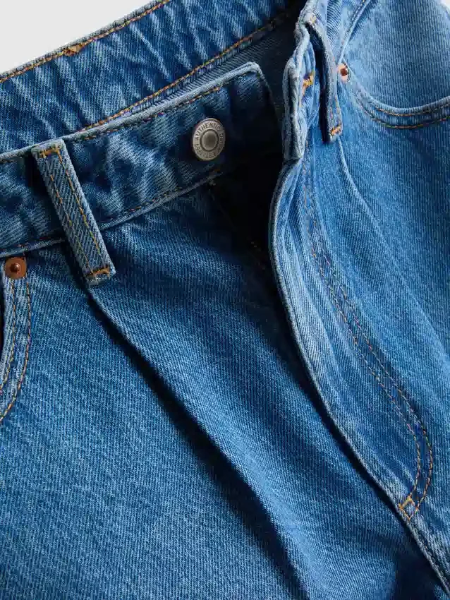 Ultimate cotton denim barrel-leg jeans