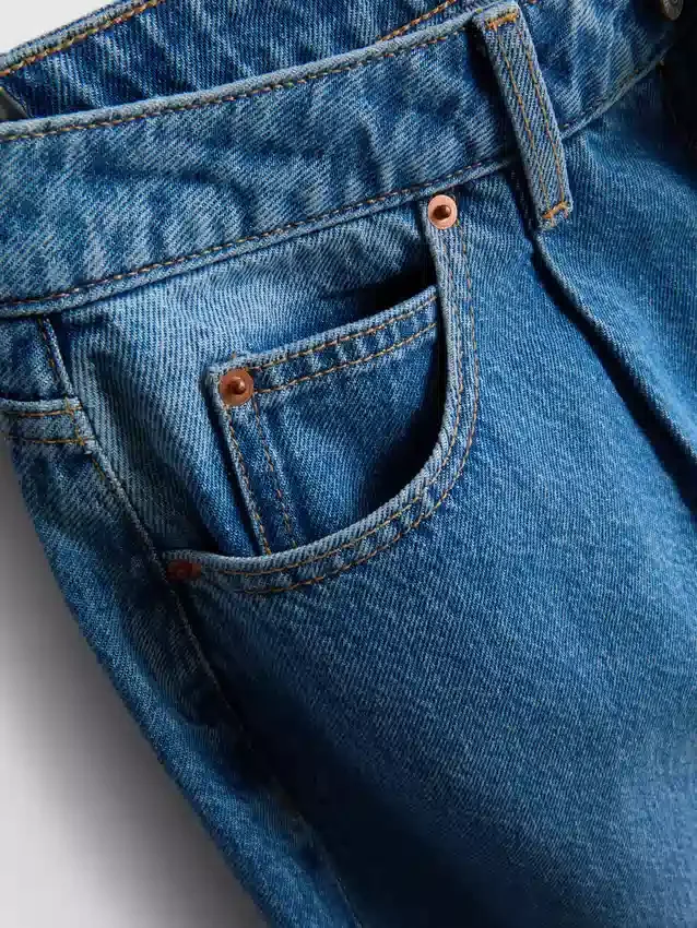 Ultimate cotton denim barrel-leg jeans