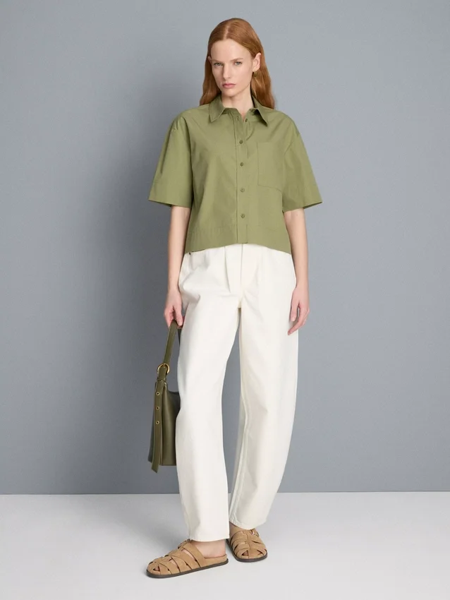 Ultimate cotton short-sleeve boxy shirt