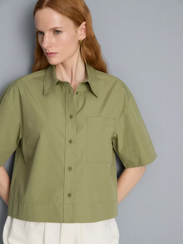 Ultimate cotton short-sleeve boxy shirt