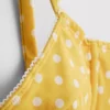 Underwired sweetheart polka dot bikini top