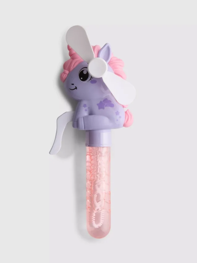 Unicorn bubble fan toy