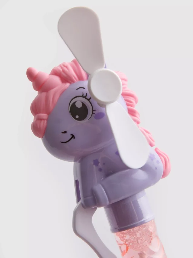Unicorn bubble fan toy