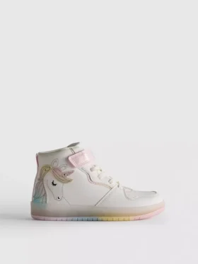 Unicorn light up high-top sneakers