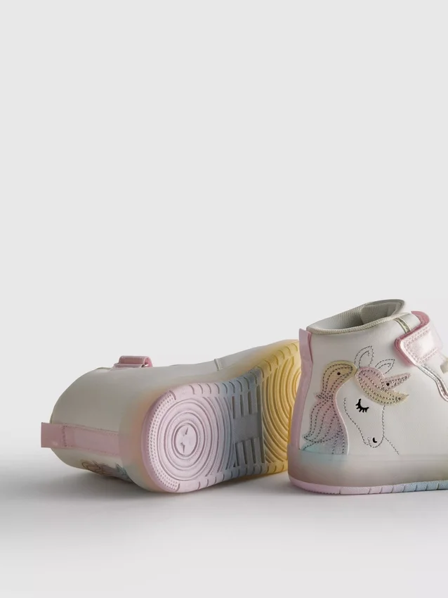 Unicorn light up high-top sneakers