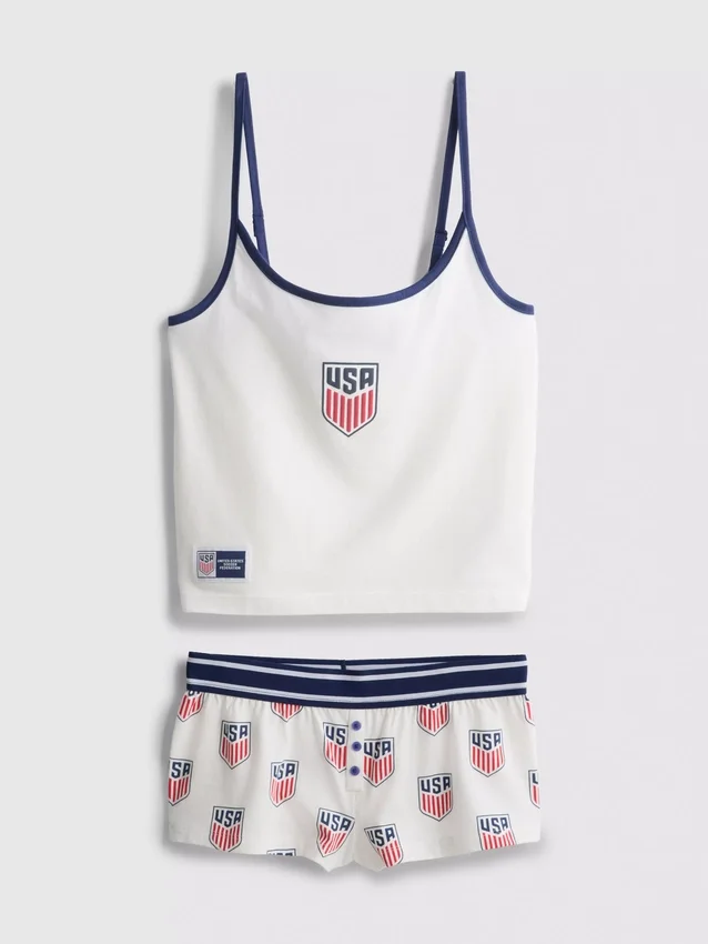 Usa fc cotton-rich cami shorty pajamas