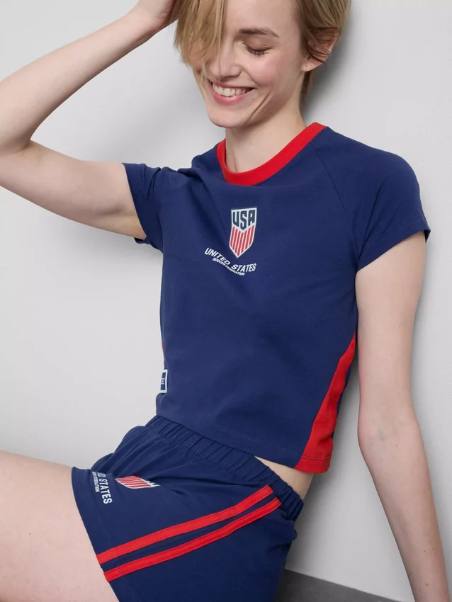 Usa football shorty pajamas