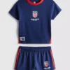 Usa football shorty pajamas