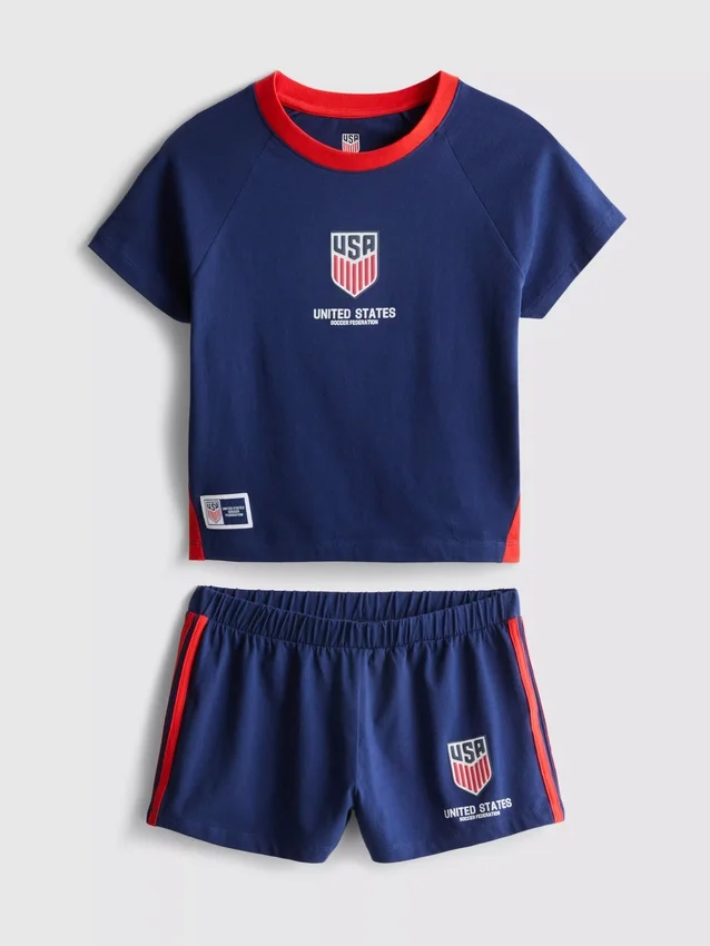 Usa football shorty pajamas