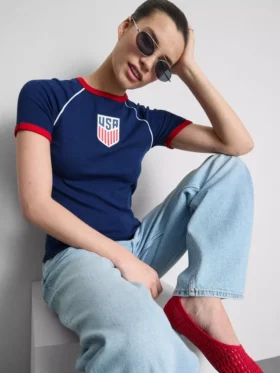 Usa longline baby tee