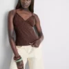 V-neck babydoll cami top