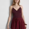 V-neck babydoll cami top