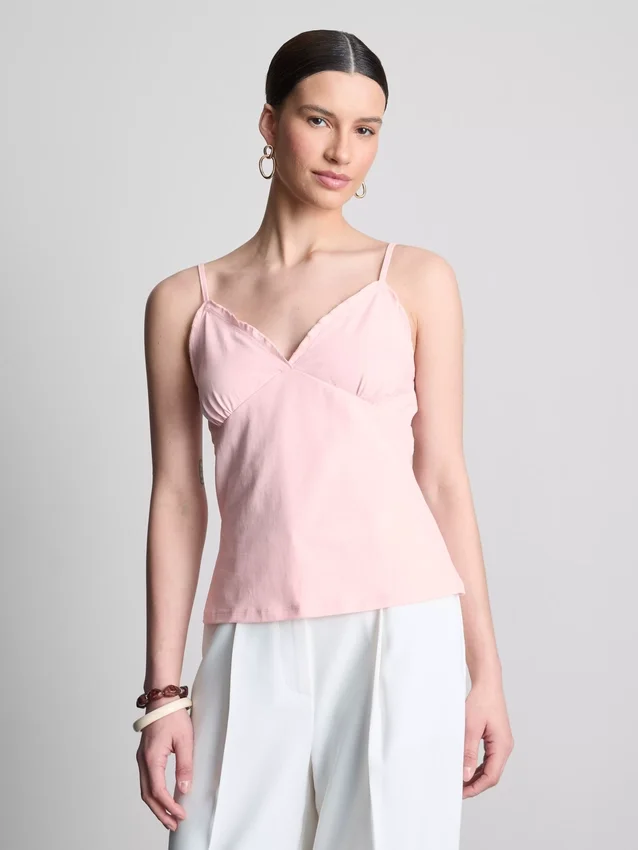 V-neck babydoll cami top