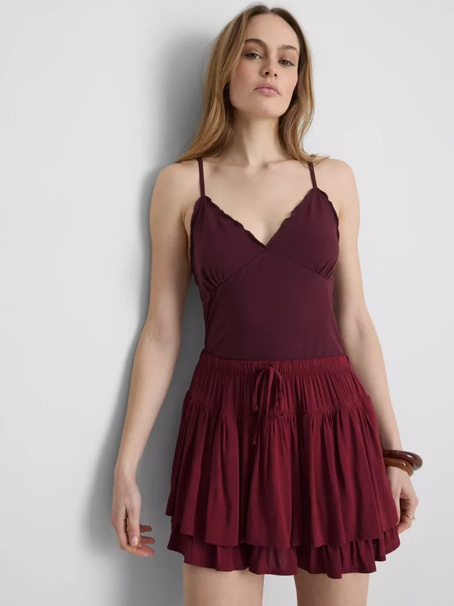 V-neck babydoll cami top