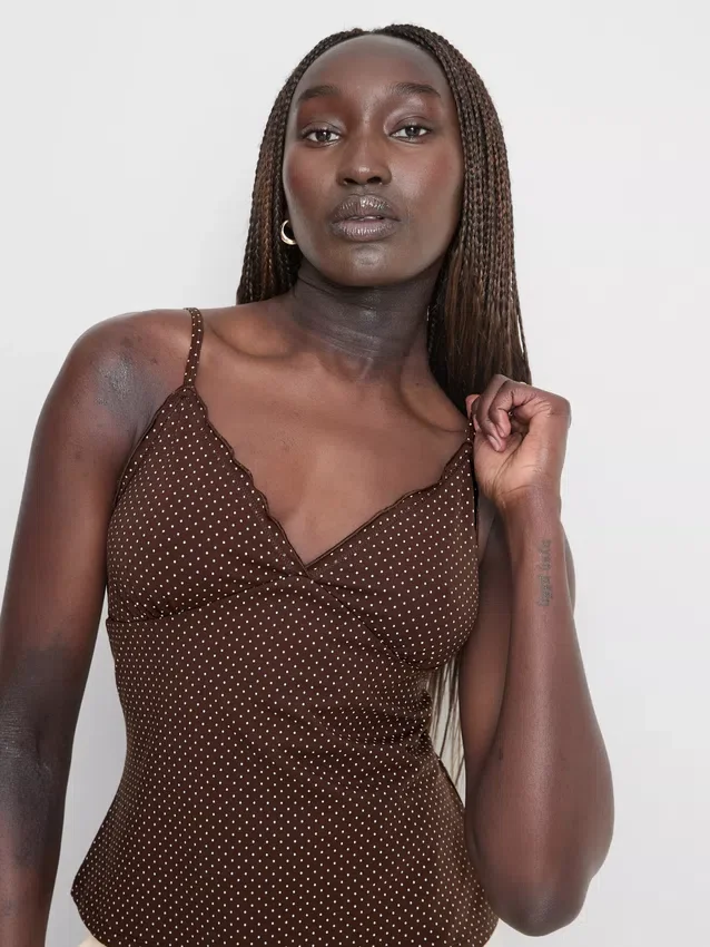 V-neck babydoll cami top