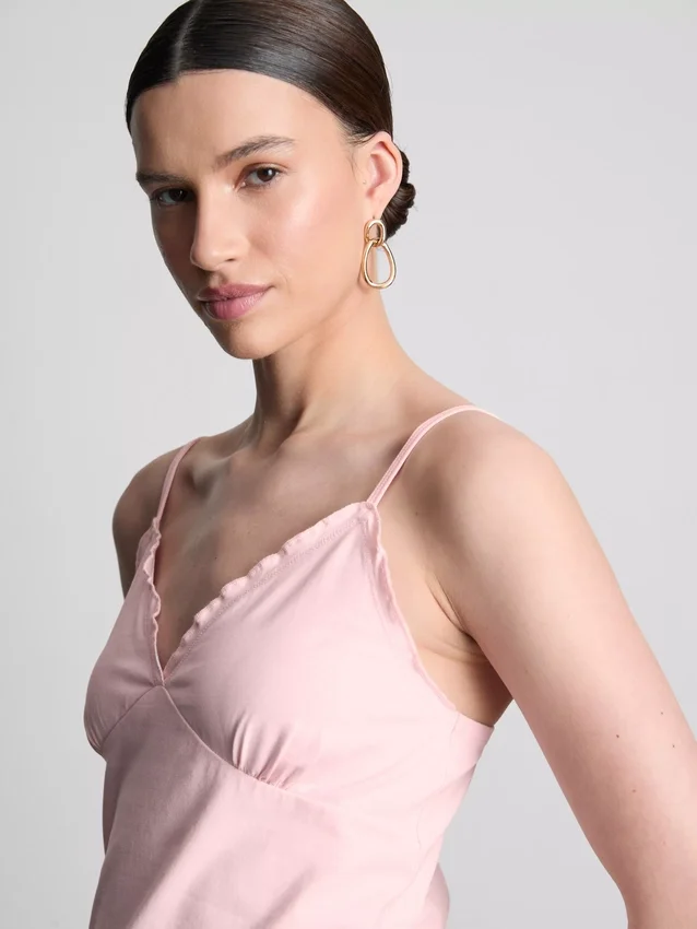 V-neck babydoll cami top