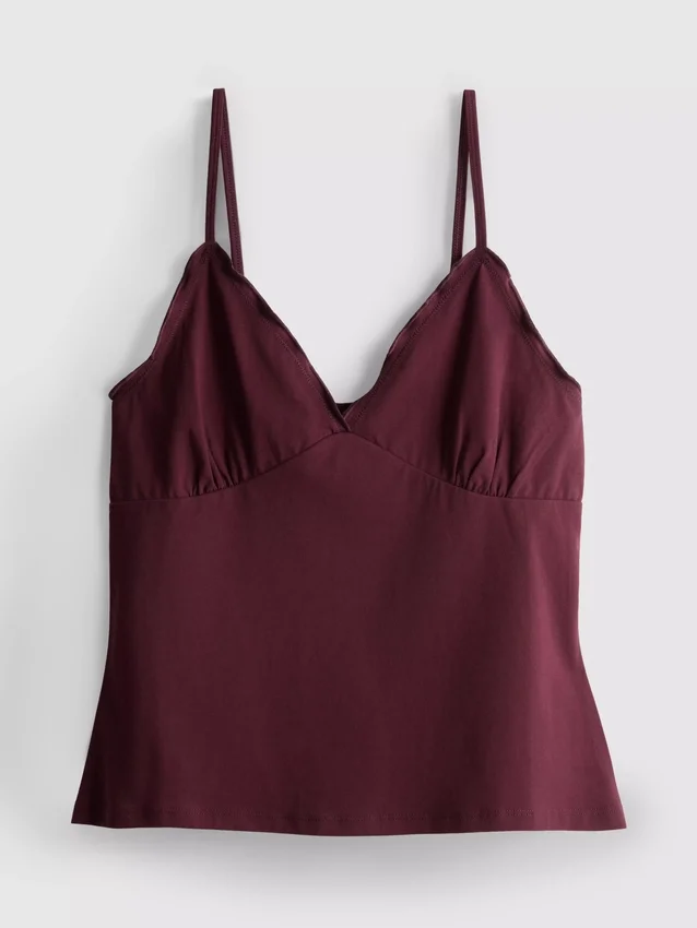 V-neck babydoll cami top