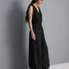 V-neck balloon-leg jumpsuit
