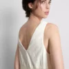 V-neck crinkle mini dress