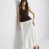 V-neck peplum sleeveless top
