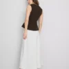 V-neck peplum sleeveless top