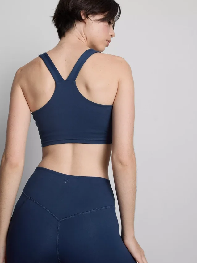 V-neck racer active crop top
