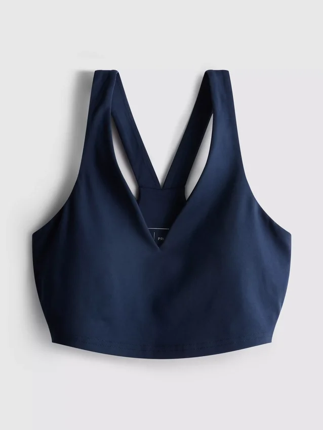 V-neck racer active crop top