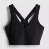 V-neck smooth support active crop top