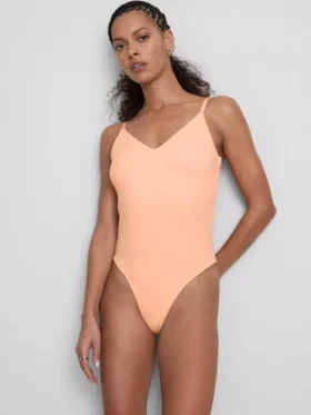 V-neck strappy bodysuit