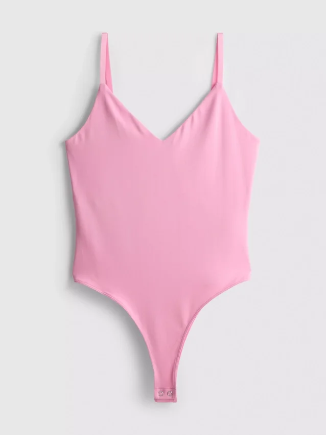 V-neck strappy bodysuit