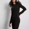 Velvet plush jumpsuit